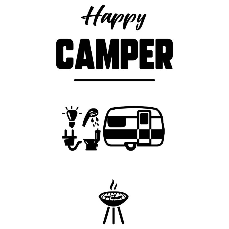 Glücklicher Camper