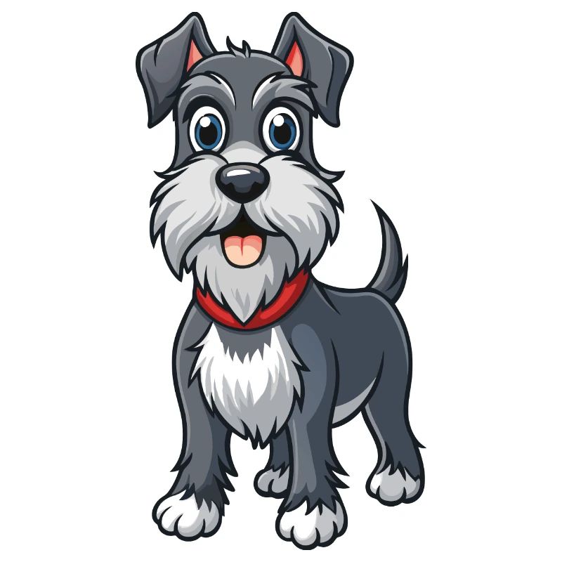 Anmutiges Standard-Schnauzer-Kunstdesign