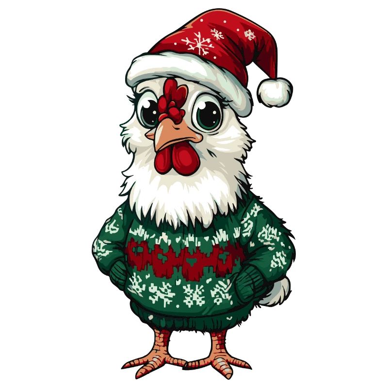Hahn Weihnachten Comic
