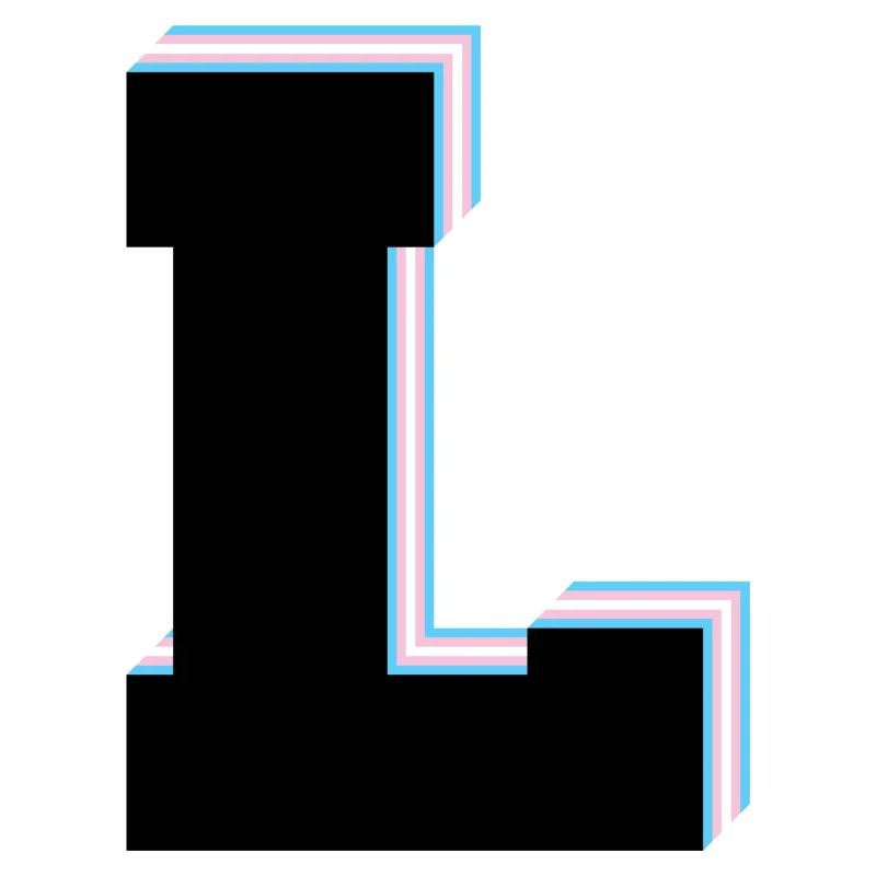 Buchstabe L - Transgender-Flagge