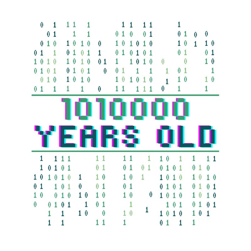 80. Geburtstag 80 Jahre alt Binärcode Informatik