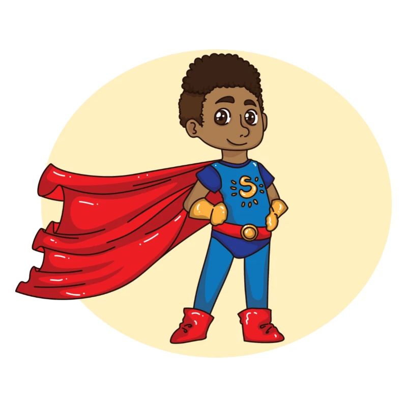 Superheld afro afroamerikanisch