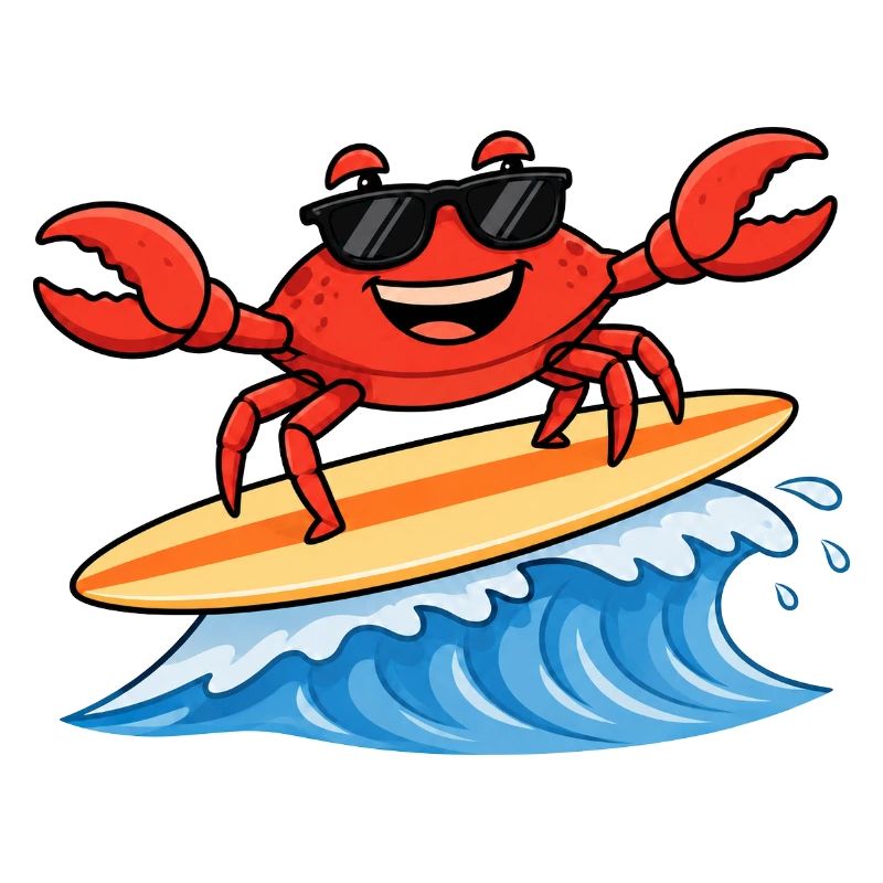 Krebs beim Surfen