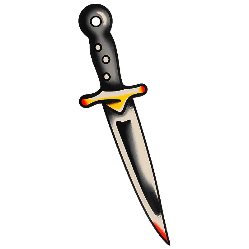 Klassischer Tattoo-Dolch