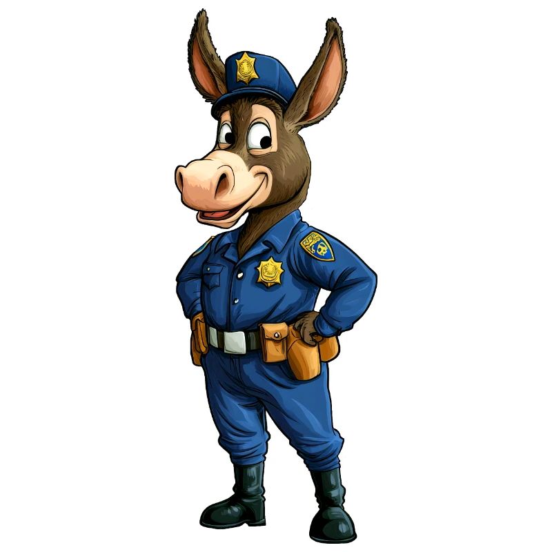 Esel Polizei / Cop Maulesel