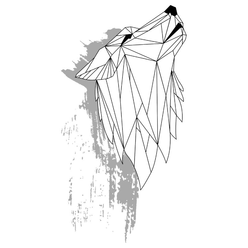 Geometrie Wolf Grunge