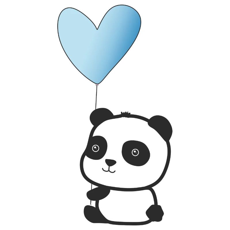 Panda hellblau