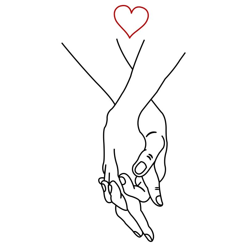 hands couple heart