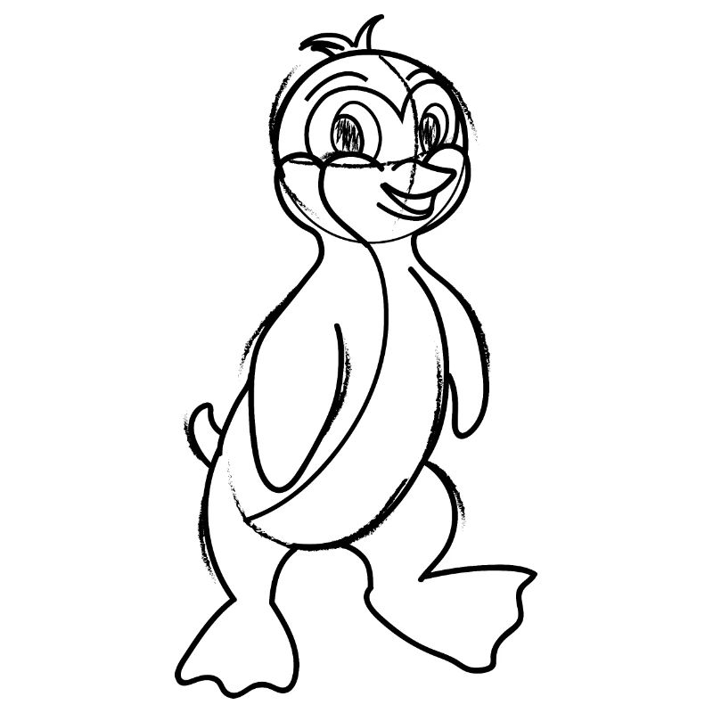 Pinguin-Karikatur