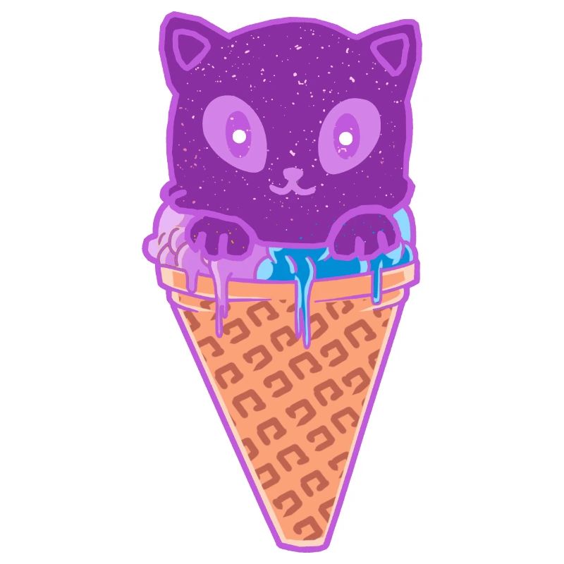 Katze Eiskreme Eiscrem