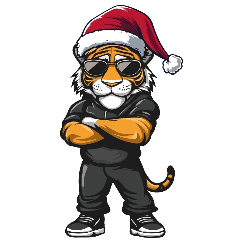 Tiger Weihnachtsmann