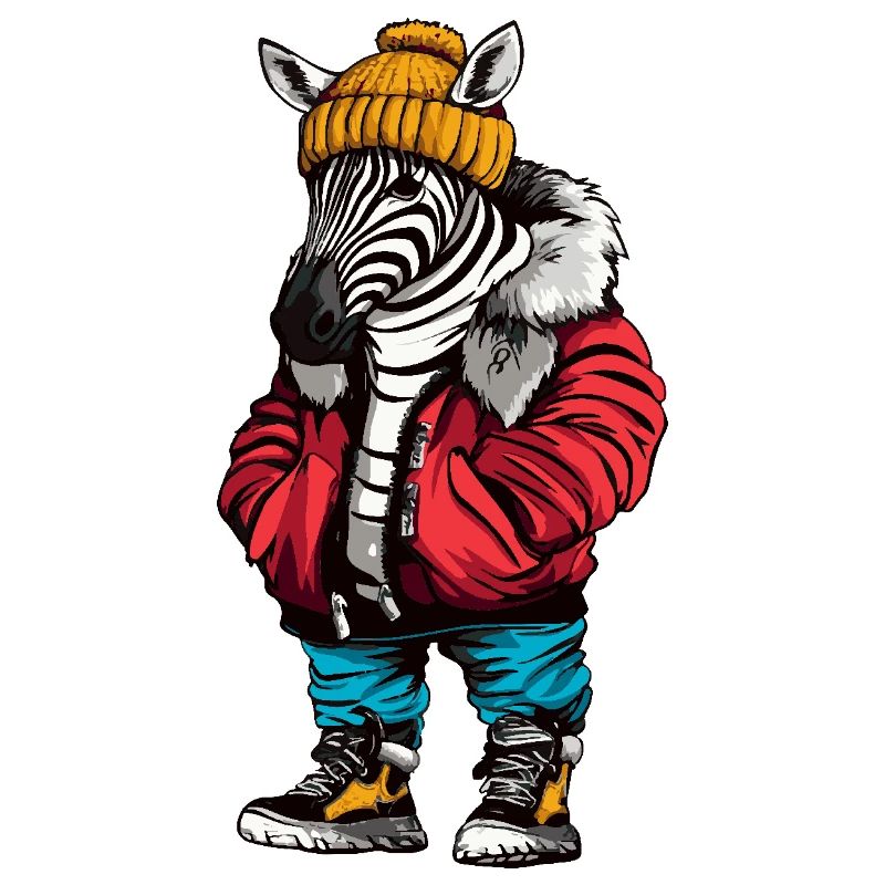 Zebra Lustig Winter