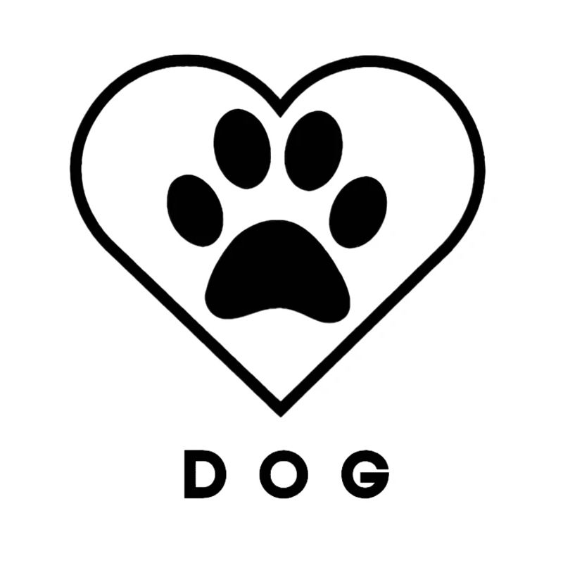 Dog Love Line Art