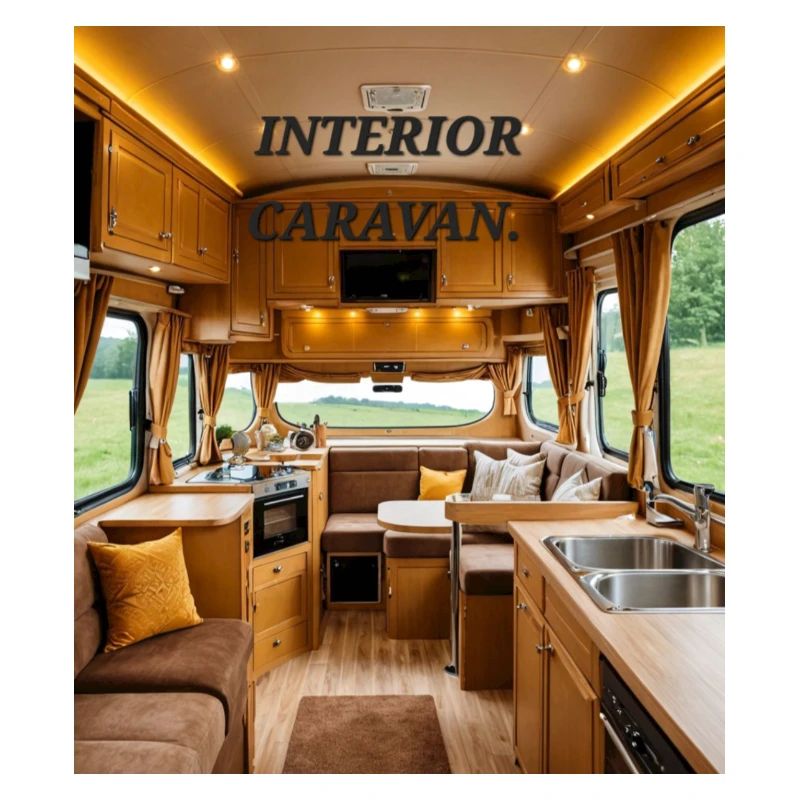 Interieur des Wohnwagens.