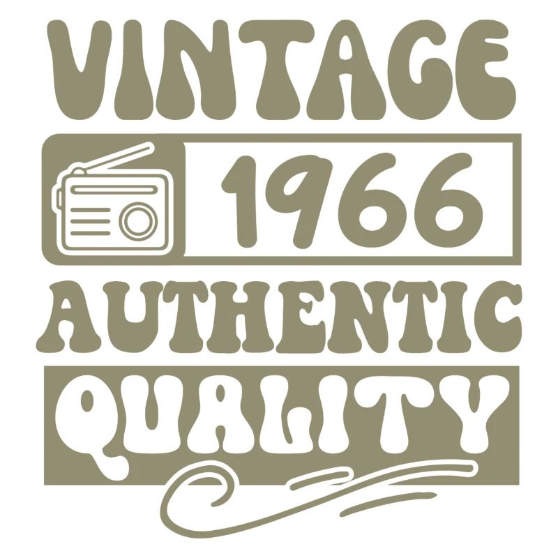 Authentic 1966 Millésime 1966 - Vintage 1966 Rétro