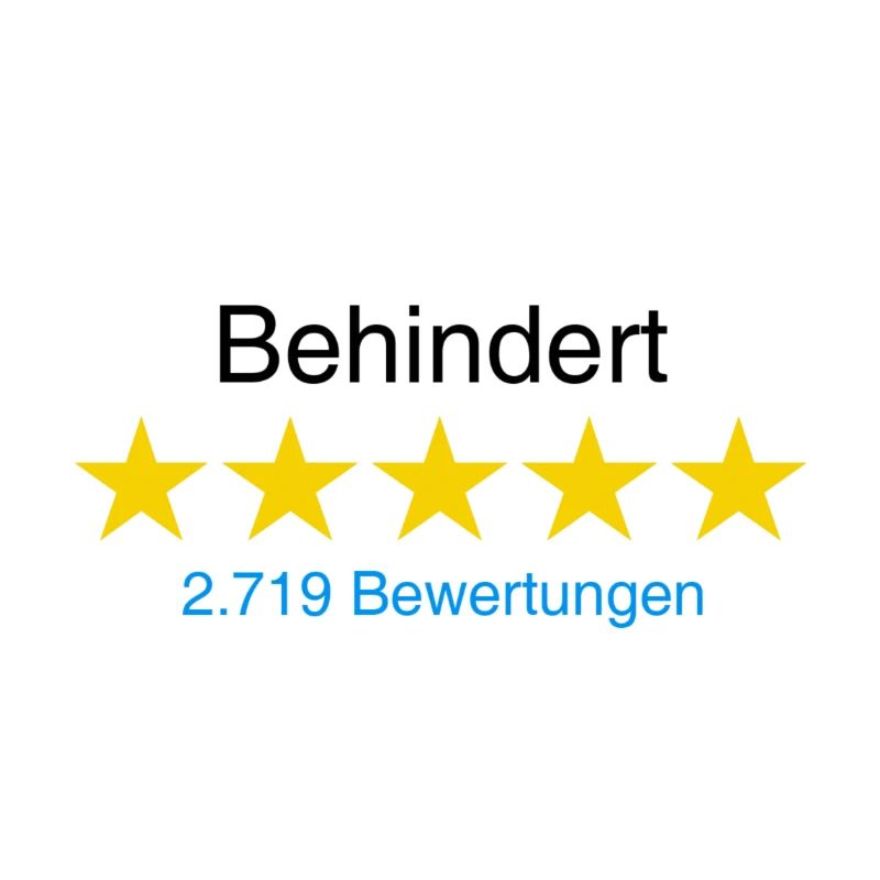 Behindert mit Bewertung