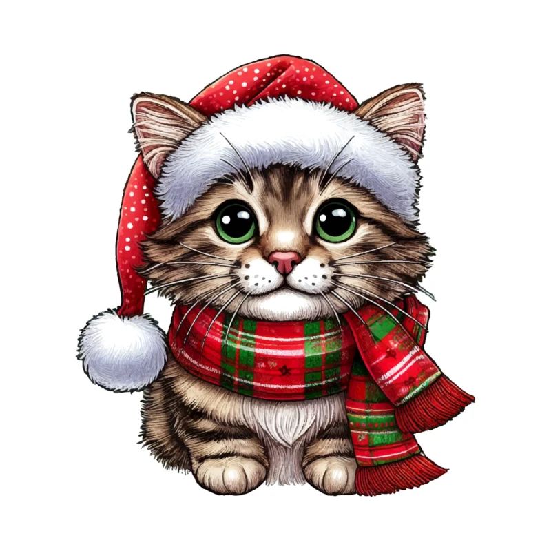 Weihnachtsmann Katze