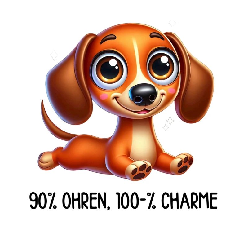Dackel mit Spruch