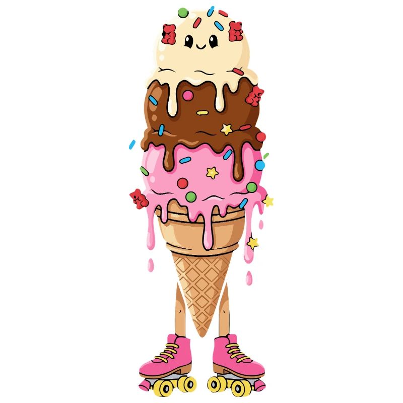 Kawaii Eis Rollschuhe Retro