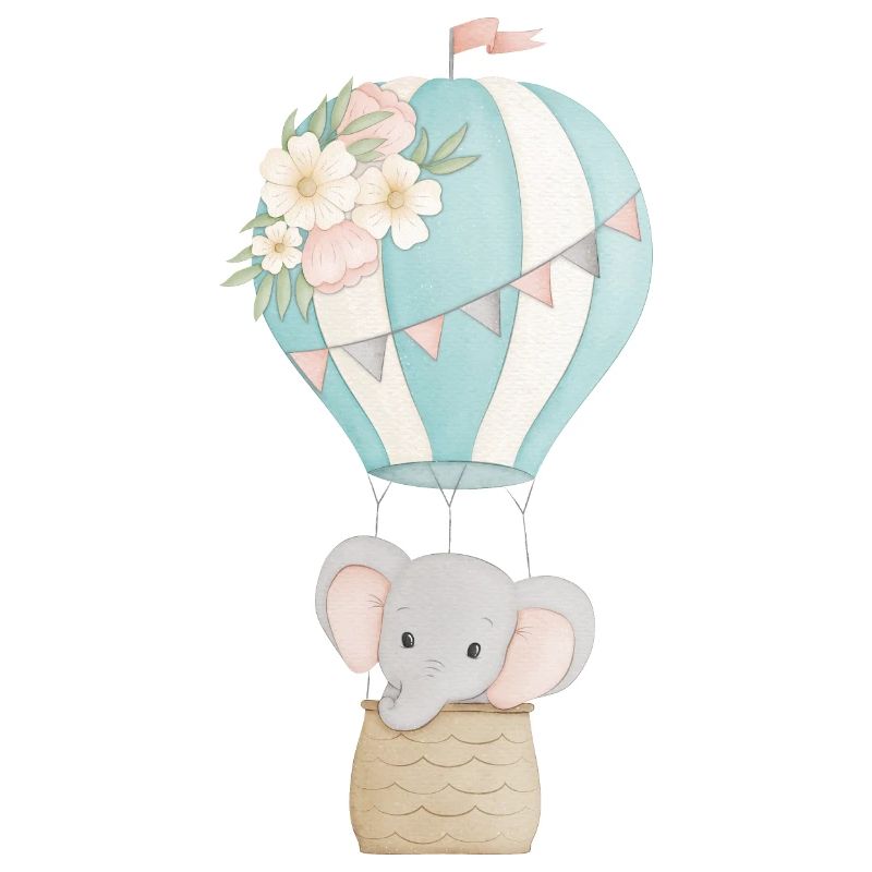 Elefant im Heißluftballon