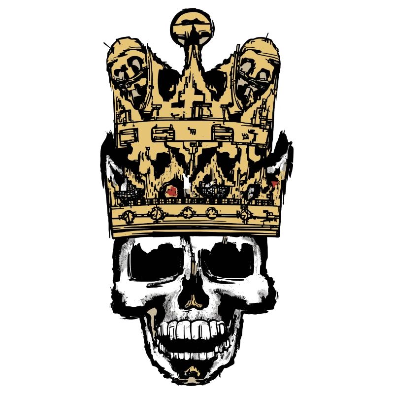 Totenkopf mit Krone