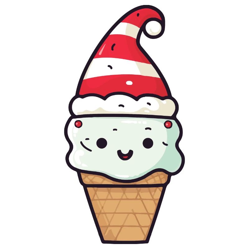 Eiskreme Weihnachten Comic