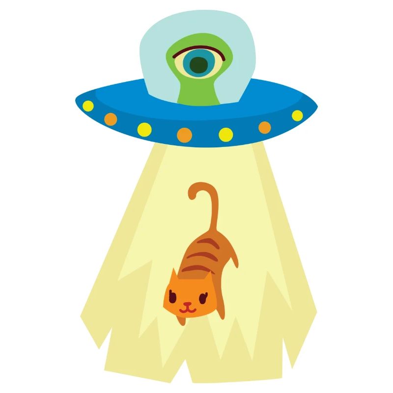 UFO cat abduction