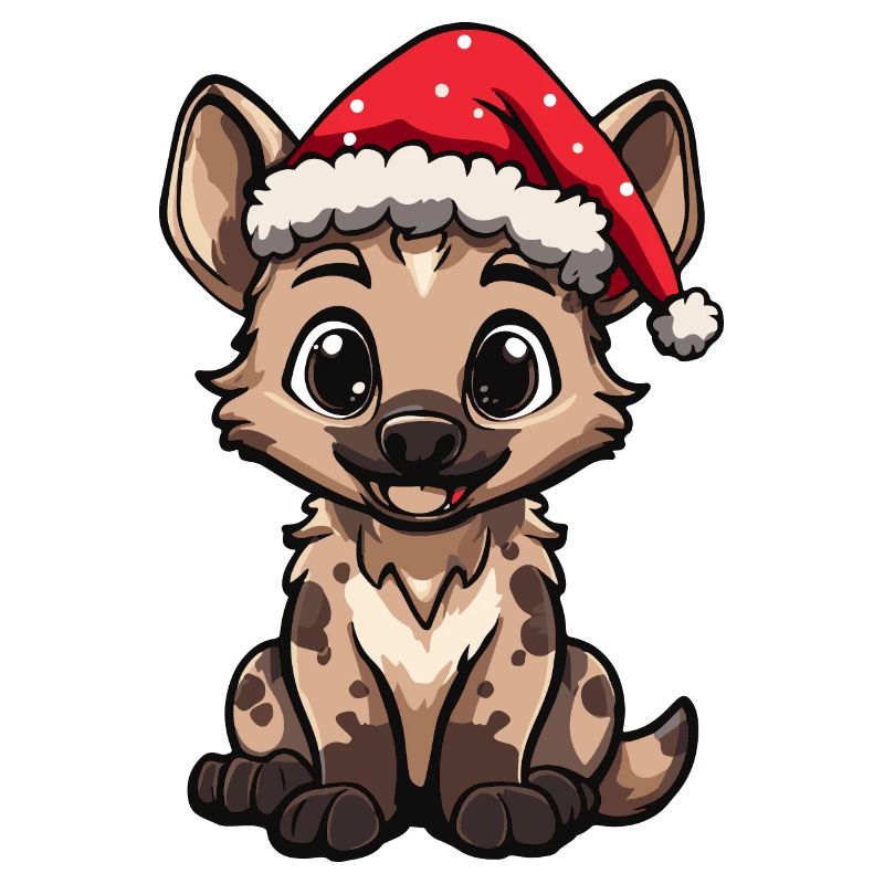 Hyäne Weihnachten Niedlich
