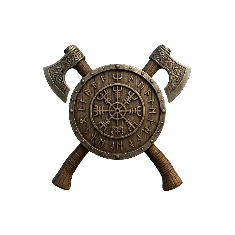 Viking Schild mit Runenkranz