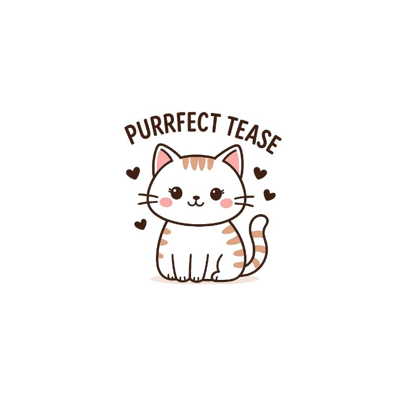 Niedlicher Katzen-Tease-Slogan