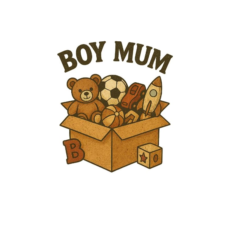 Spielzeugkiste Junge Mama Design