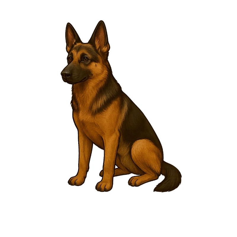 Eleganter Deutscher Schäferhund Druck