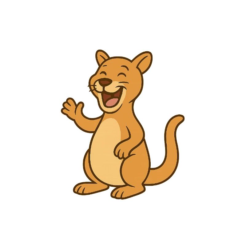 Wildkatze die lacht