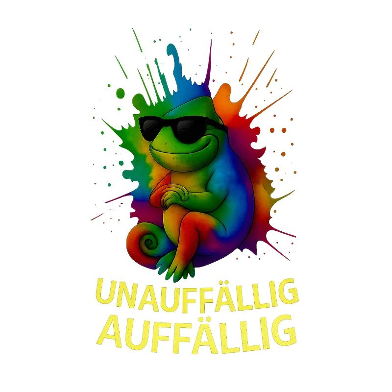 Regenbogen Chamäleon mit Stil