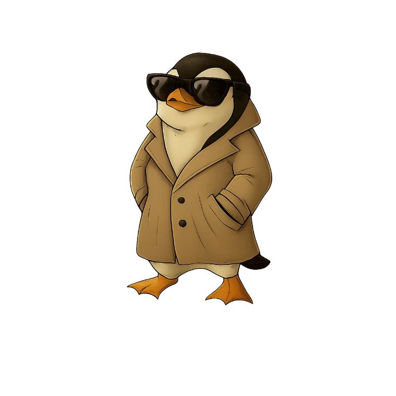 Pinguin Detektiv Trenchcoat