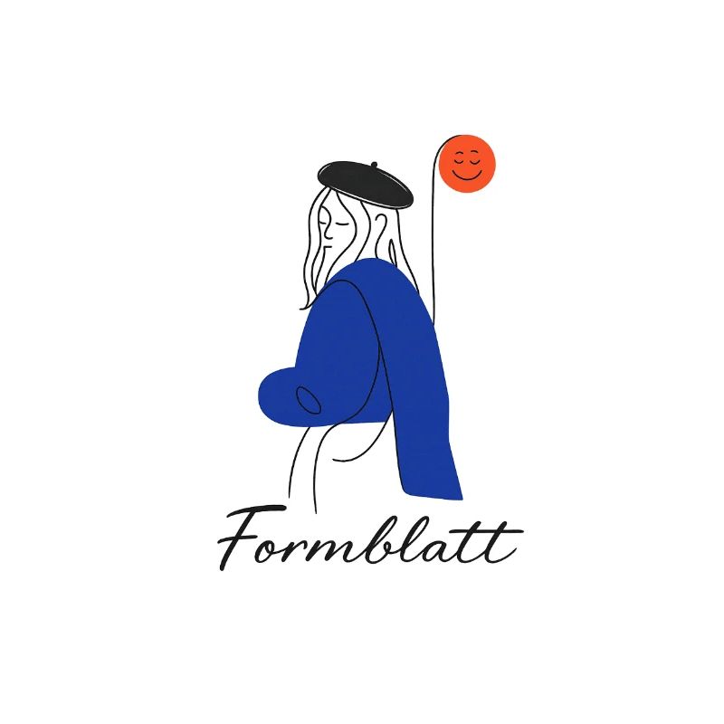 Formblatt Silhouette Blau