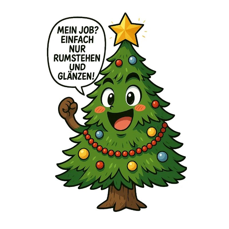 Lustiger Weihnachtsbaum Spruch