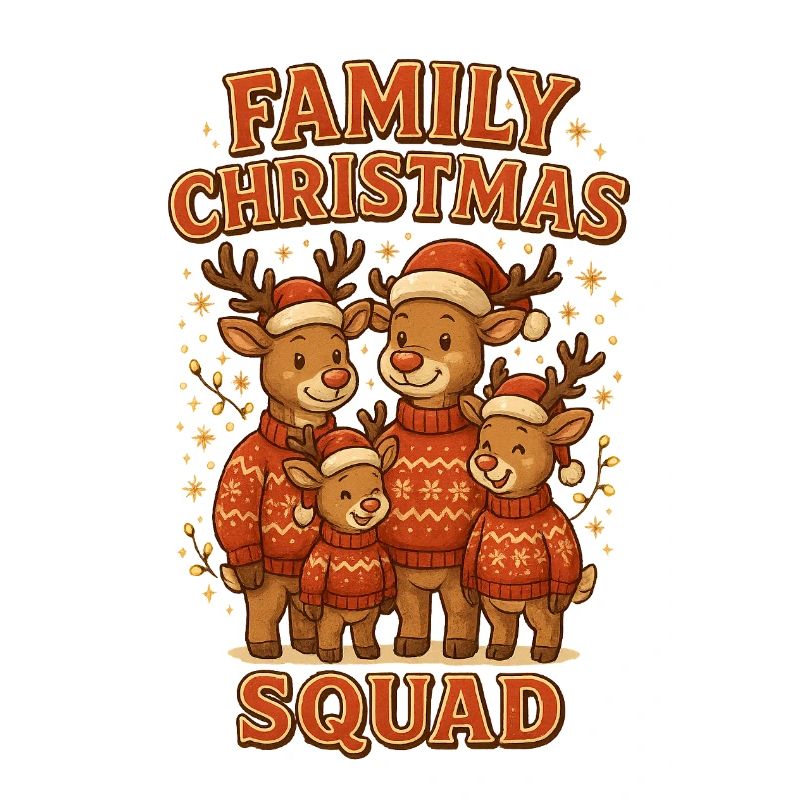 Familien Rentier Squad Weihnachten