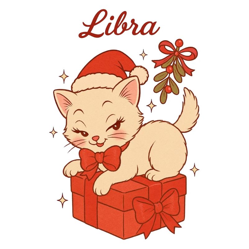 Libra Weihnachtskätzchen Geschenk