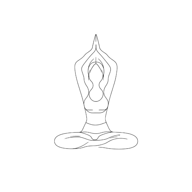 Zen-Silhouette der Yoga-Pose