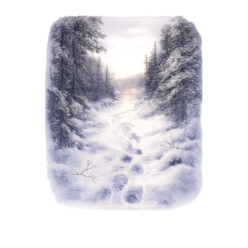 Winterwaldpfad im Schneezauber