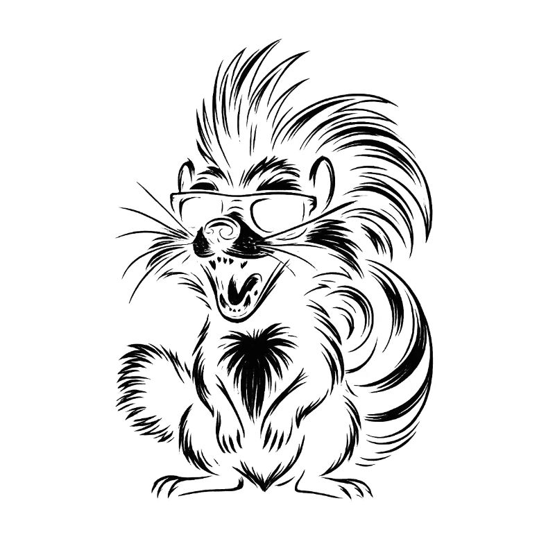 Punk Skunk mit Sonnenbrille