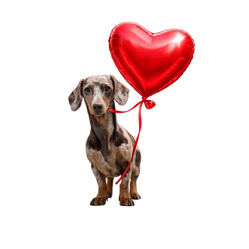 Dackel Herz Ballon