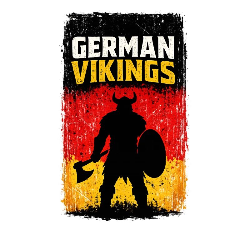 Deutsche Wikinger – Wikingerkrieger-Deutschland-Flagge
