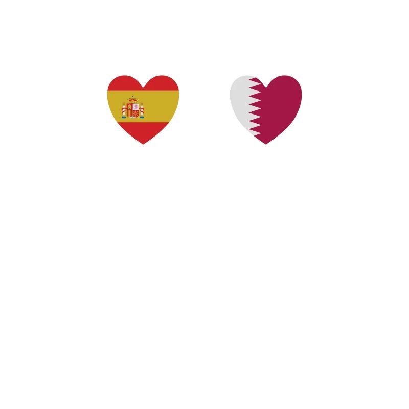 Drapeaux du drapeau qatari de l’Espagne et du Qatar