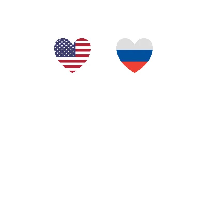 Drapeau russe des États-Unis et de la Russie