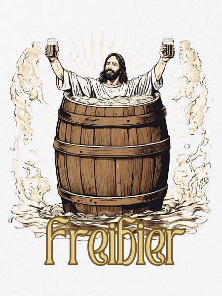 Jesus spendiert Freibier