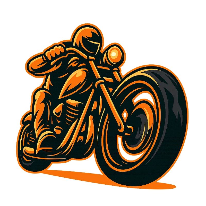 Flammen-Motorradfahrer