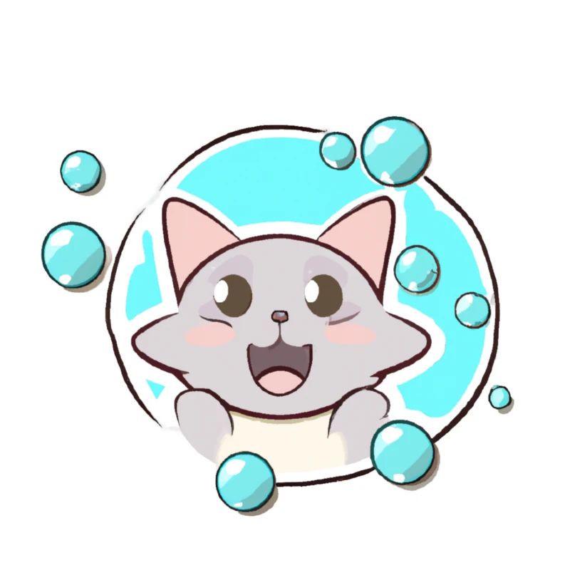 Soap Bubbles Cat