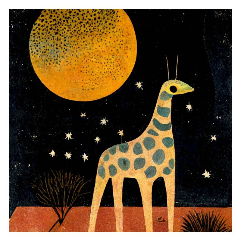 Giraffe bei Nacht